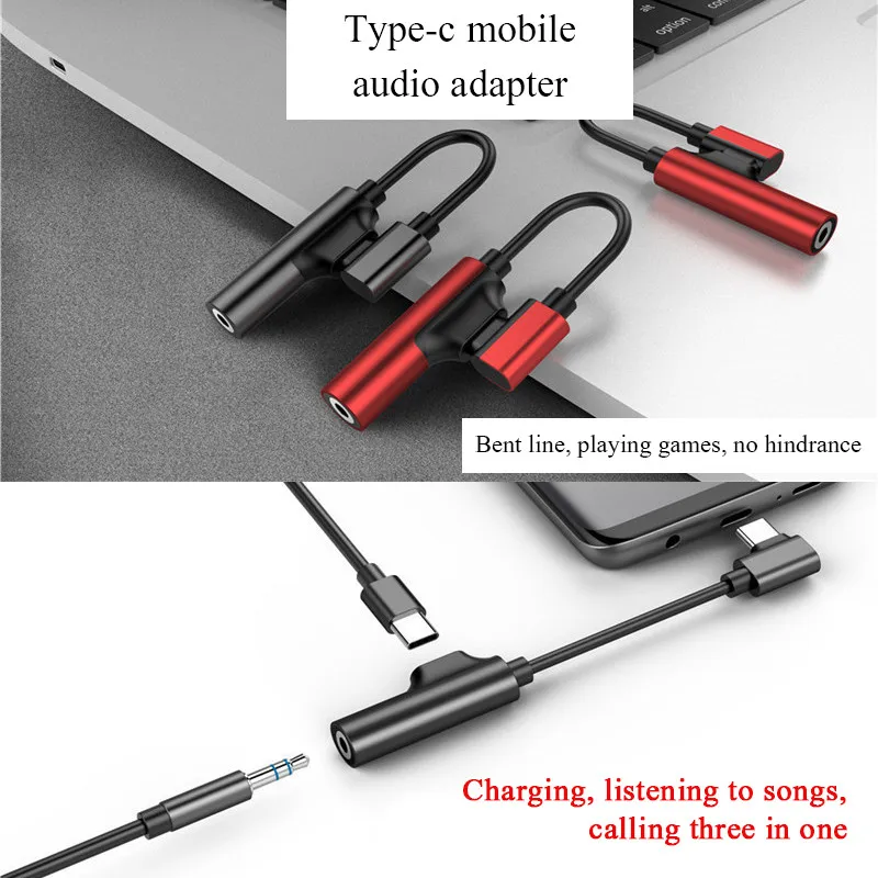 2 в 1 Usb type C адаптер зарядное устройство аудио кабель type-C до 3,5 мм разъем для наушников вспомогательный конвертер для samsung Note9 Xiaomi htc huawei