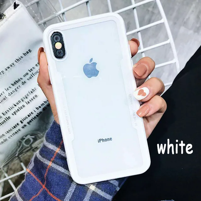 Эмуляционный чехол из закаленного стекла для телефона для Apple iPhone 7 8 6 6s Plus X 5 S SE чехол s 0,1 мм защитное стекло крышка Capinha аксессуары - Цвет: white