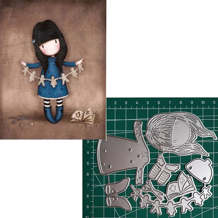 Металлические штампы для девочек скрапбукинг ремесло трафареты с тиснением