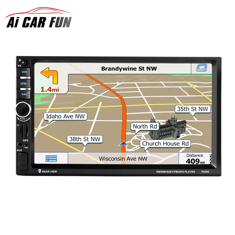 Автомагнитола 2 Din с сенсорным экраном 7020G 7 дюймов DVD MP5 плеер Bluetooth GPS навигация