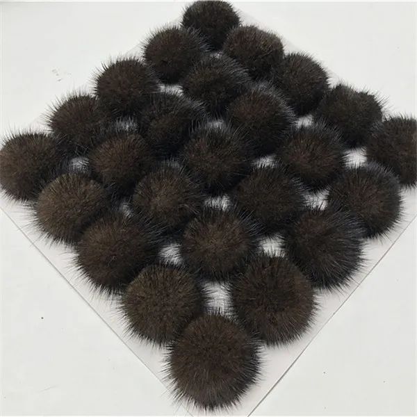 dark brown 10 шт 18 Цвета 2,5~ 5 см норки помпонами меховыми шариками для пришивания трикотажные брелок шарф обувь Шапки мех DIY производит аксессуары для волос - Цвет: dark brown