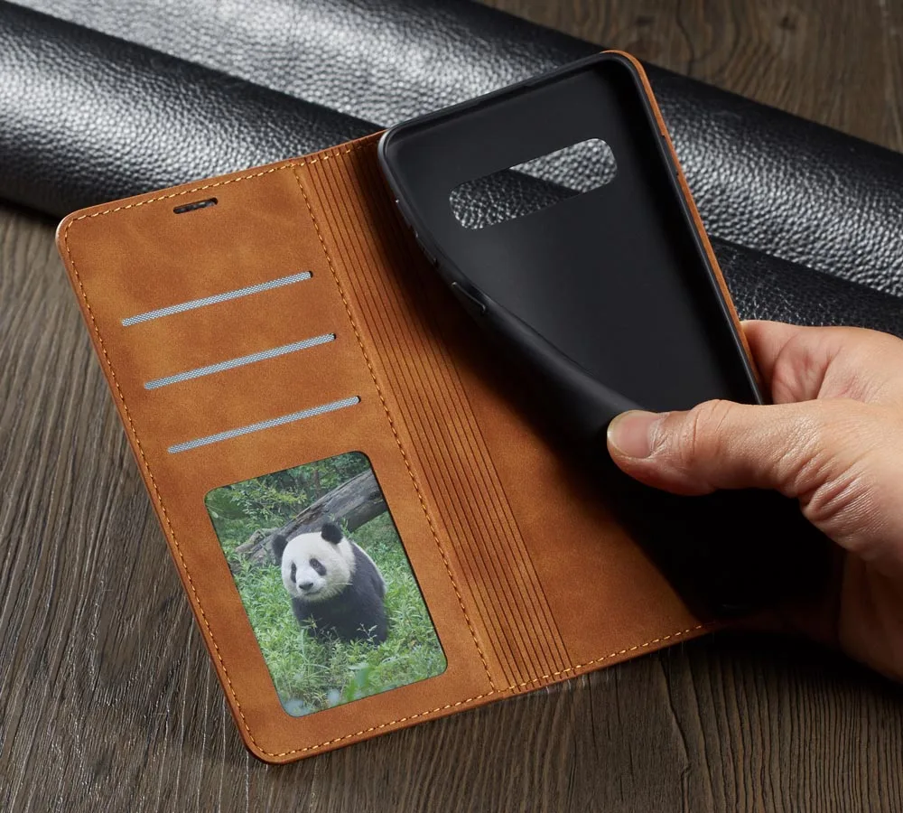Кожаный чехол-книжка для samsung Galaxy S10 Plus, Роскошный кошелек с подставкой и отделением для карт, магнитный чехол-книжка для Galaxy S10plus S10E