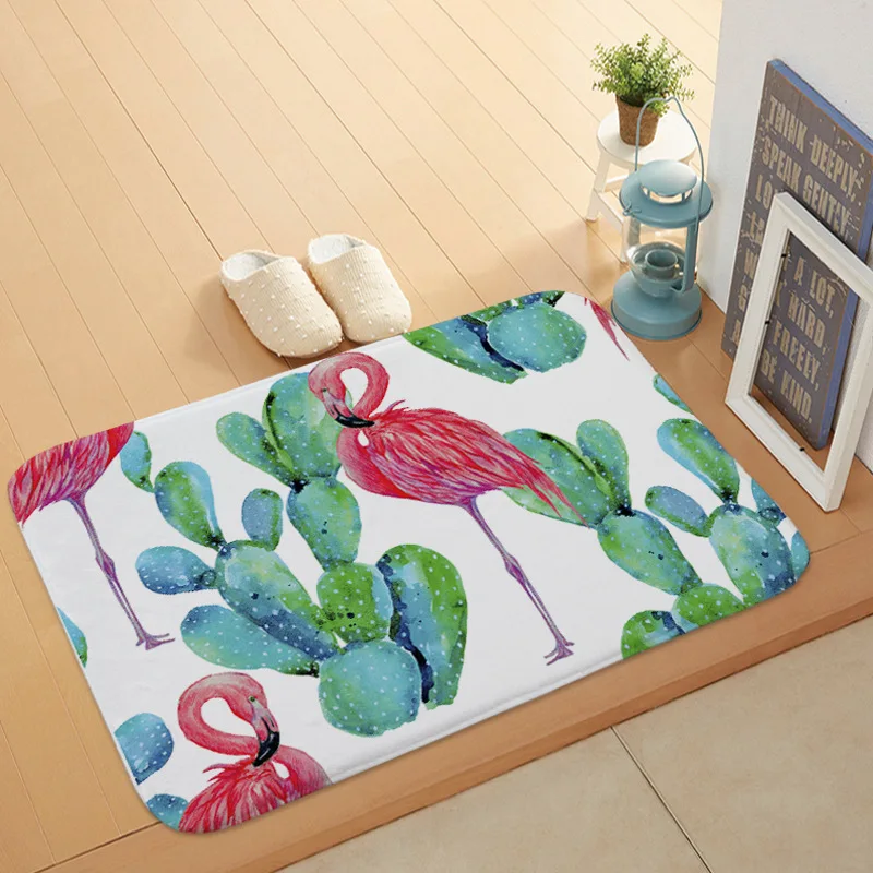 Фламинго узор прямоугольник вход коврики пыли дверь Открытый Спальня
