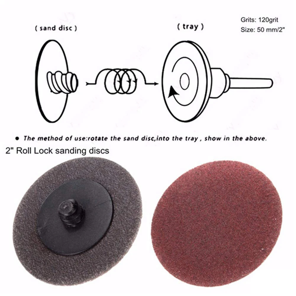 2-дюймовые Высококачественные Шлифовальные диски 120 зернистый R-Type рулонный замок