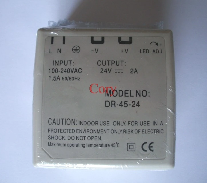 

45W Din Rail Mounted 24VDC 2A Output Industrical Power supply Supplier