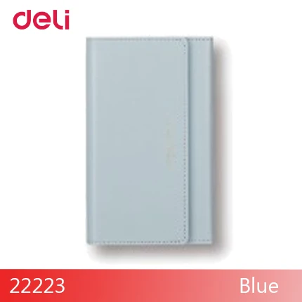 22223blue Deli 3 цвета милый кошелек форма магнитный блокнот дневник планировщик aganda orangizer Обложка из искусственной кожи журнал Еженедельный планировщик - Цвет: 22223blue