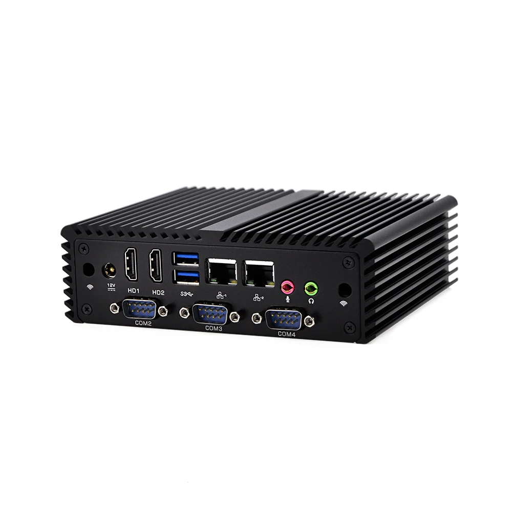 Мини компьютер AES NI 4 RS232 x86 ubuntu Linux Q400P. Межсетевой маршрутизатор безвентиляторный