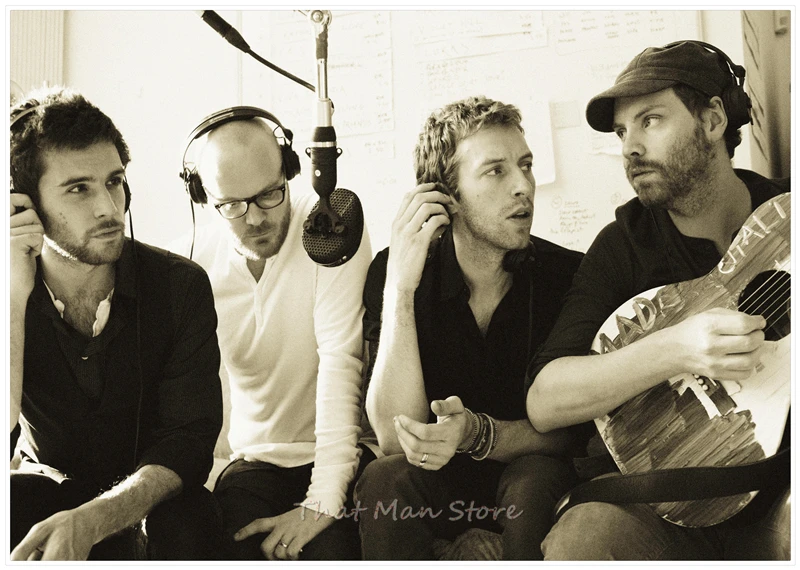 Coldplay рок постер музыкальной группы четкое изображение наклейки на стену украшение дома хорошее качество печатает белая крафт-бумага 42x30 см - Цвет: Цвет: желтый
