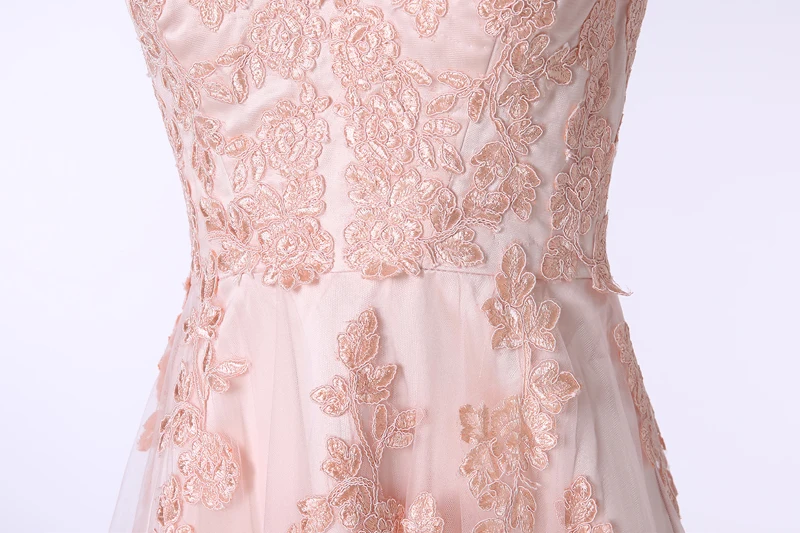 backlackgirl 2018 elegant beautiful high quality as picturesnew arrival Pink Lace Appliques V Neck A Line Prom Evening Dresses | Свадьбы и
