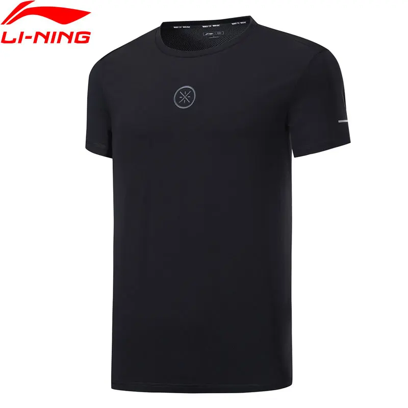 Li-Ning для мужчин серия Уэйд Джерси 95% хлопок+ 5% спандекс дышащая Обычная посадка подкладка комфорт спортивные футболки ATSP109 MTS3069