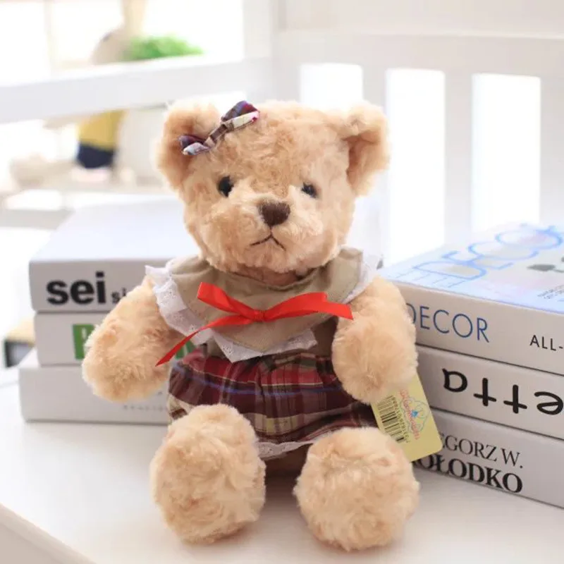 Плюшевый мишка в сетку одежда клетку плюшевые игрушки пара медвежат мягкие куклы