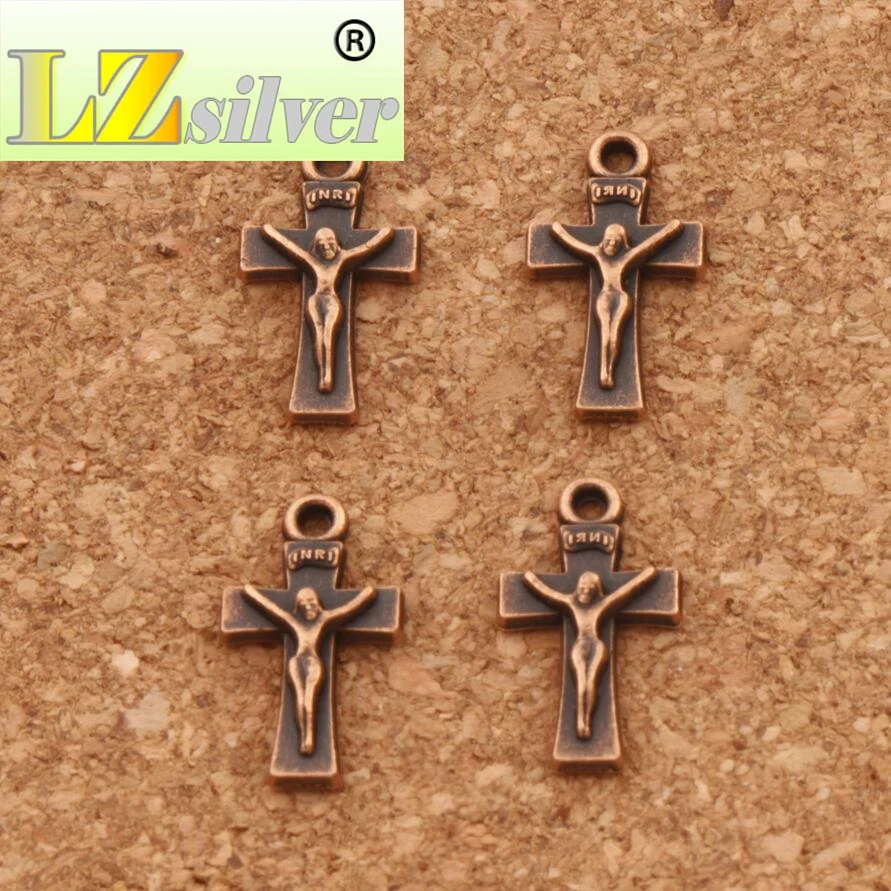 Распятие крест подвески ювелирные изделия DIY L431 45 шт 5 цветов античное серебро/золото/бронза/медь/пистолет черный