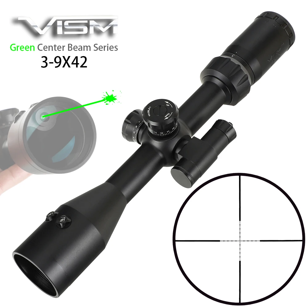 VISM 3 9X42 Встроенный зеленый лазерный тактический прицел оптический