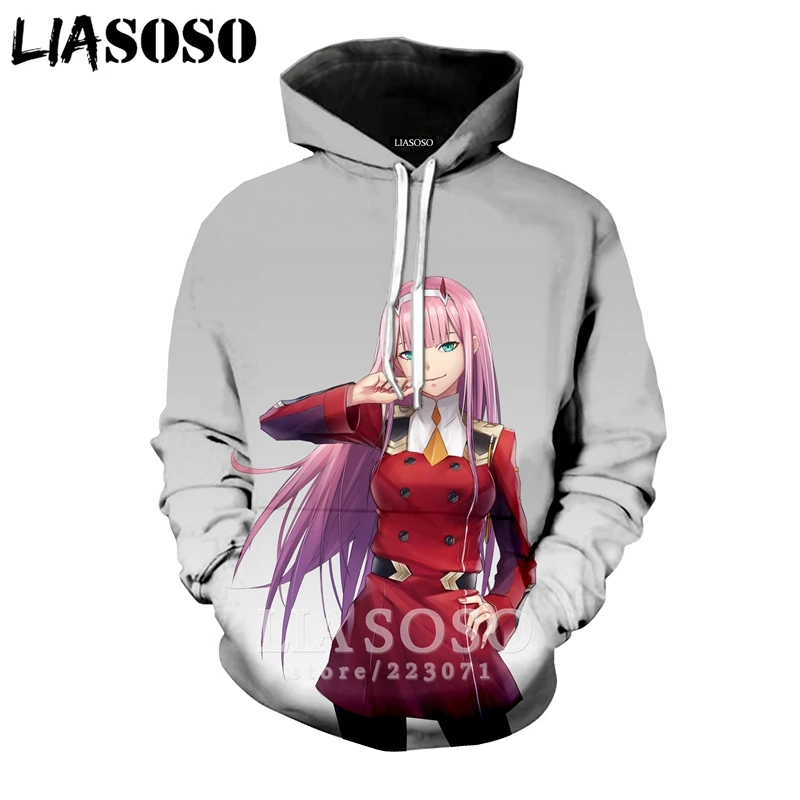 LIASOSO зимний модный свитшот для мужчин и женщин с 3D принтом аниме Дарлинг в Franxx