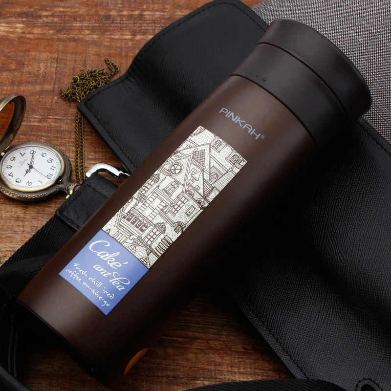 Térmico para Chá e Café Caneca de Viagem com Filtro Copo de Água Térmica para Escritório Presentes do Copo Pinkah Caneca Térmica Isolada Copo 500ml