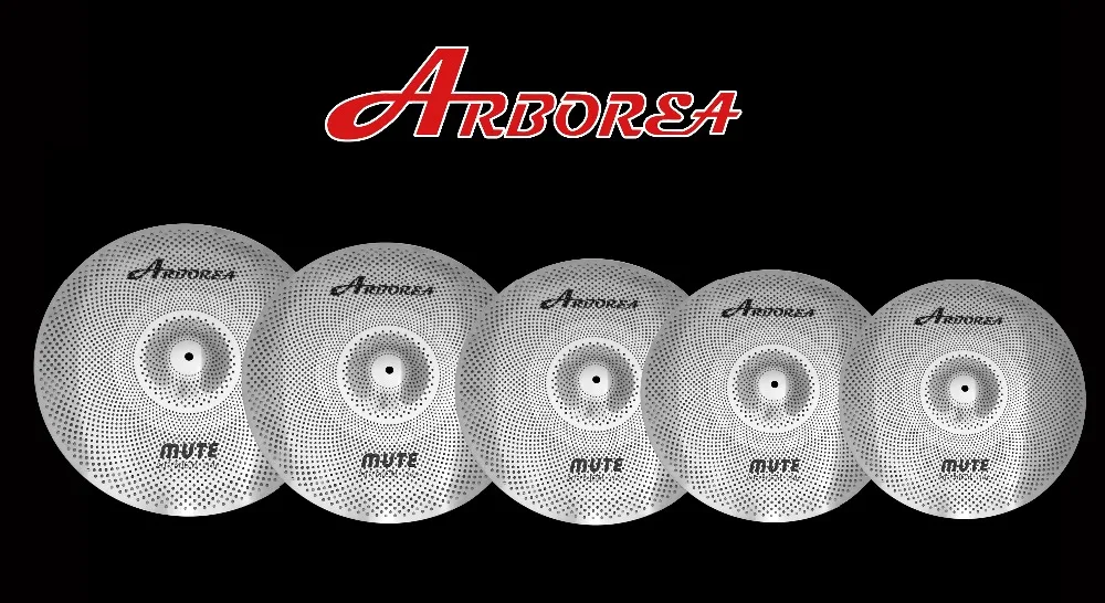 

Arborea Low volume cymbal Set 5 pieces 14"hihat+16"crash+18"crash+20"ride