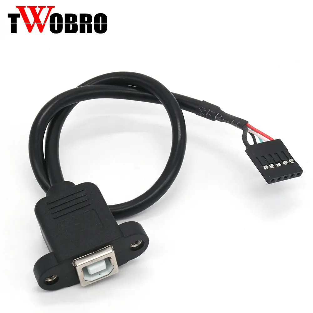10 шт./лот 30 см 50 USB 2 0 B Тип гнездо принтера панель крепление на шаг мм 5pin корпус