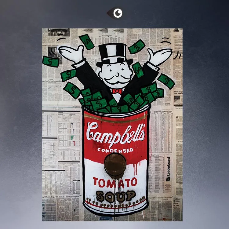 ALEC MONOPOLY campbells_tomato_soup из плотной ткани с принтом в стиле поп арт жикле плакат печать