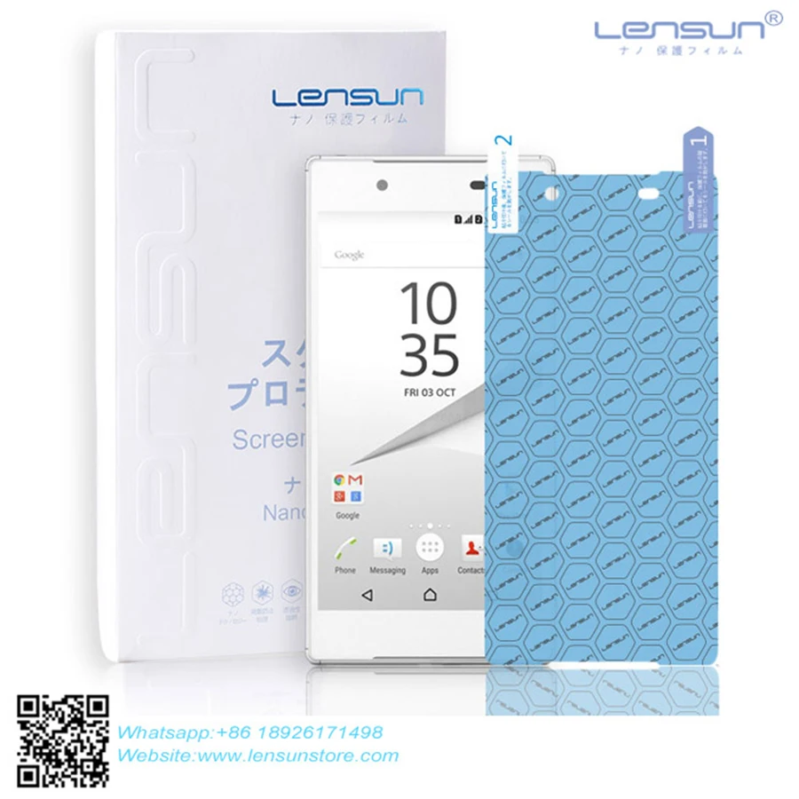 Ультратонкая Защитная нано пленка LENSUN для мобильного телефона Sony Z5|mobile screen
