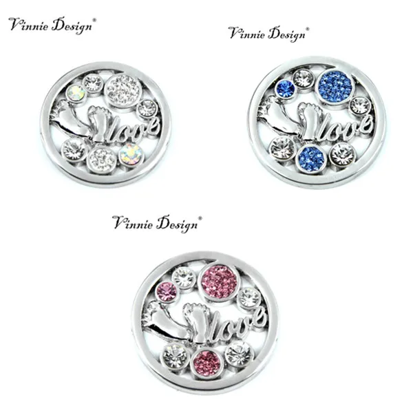 Vinnie дизайнерские ювелирные изделия любовь ребенок ножки открытый диск