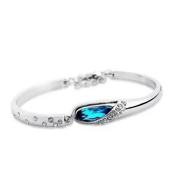 

2016 new arrival high quality Austria crystal & 925 sterling silver ladies bangles wholesale jewelry