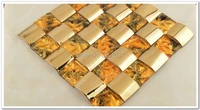 brand new 1box 11sheets metal crystal glass 3d mosaic tile wall tile kitchen backsplash ceiling tile free shipping
