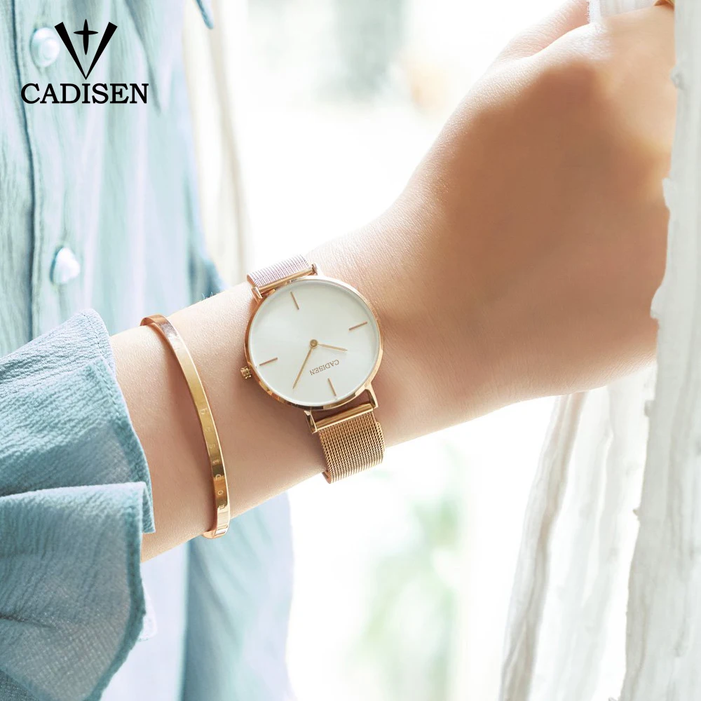 Женские наручные часы CADISEN Новые Популярные Роскошные брендовые модные женские