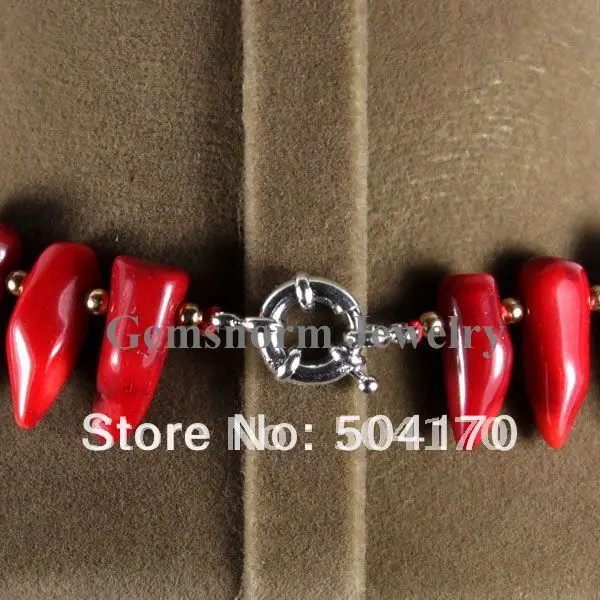 Высококачественное ожерелье из натурального готического красного коралла