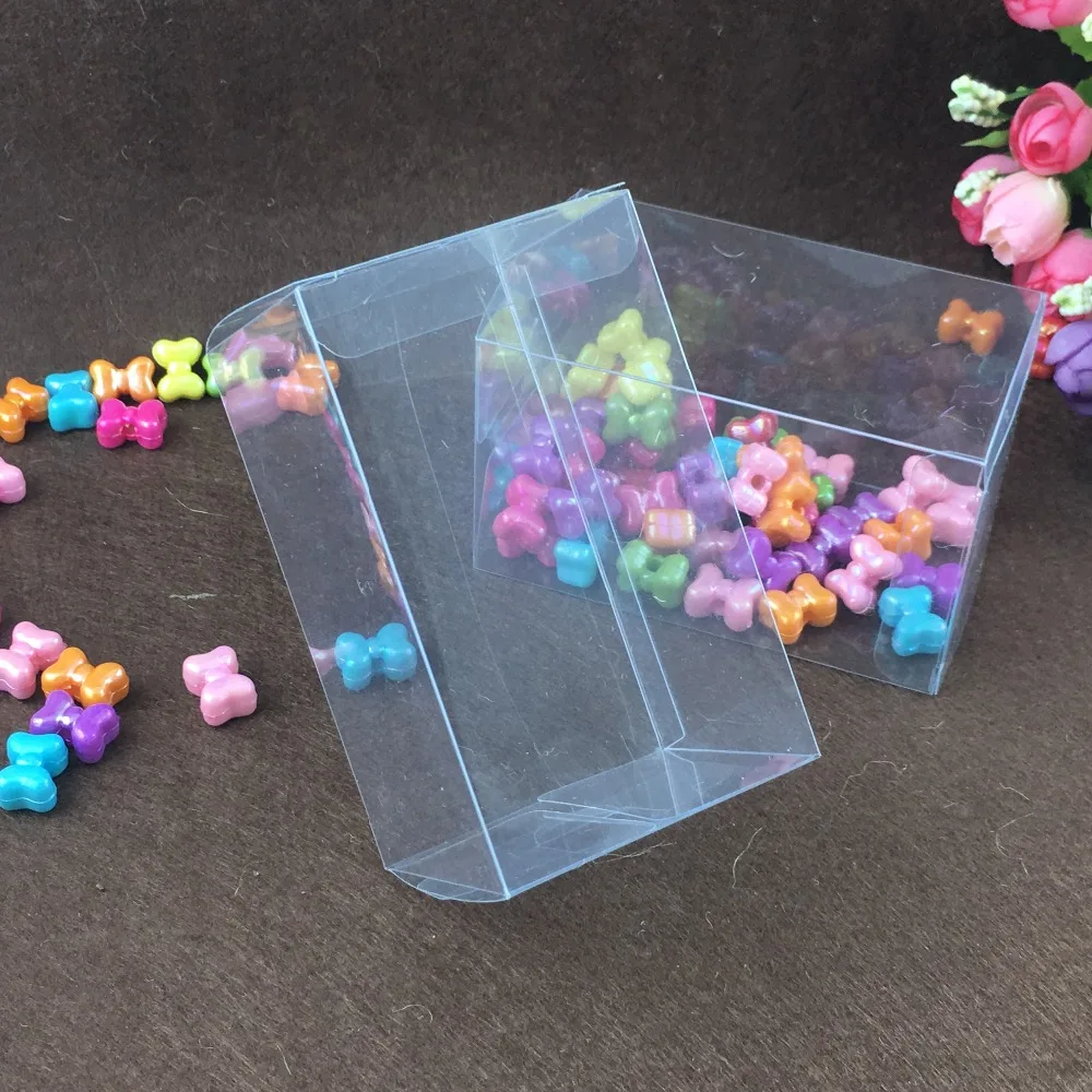 

50pcs 4.5*4.5*7cm clear plastic pvc box packing boxes for gifts/chocolate/candy/cosmetic/crafts square transparent pvc Box