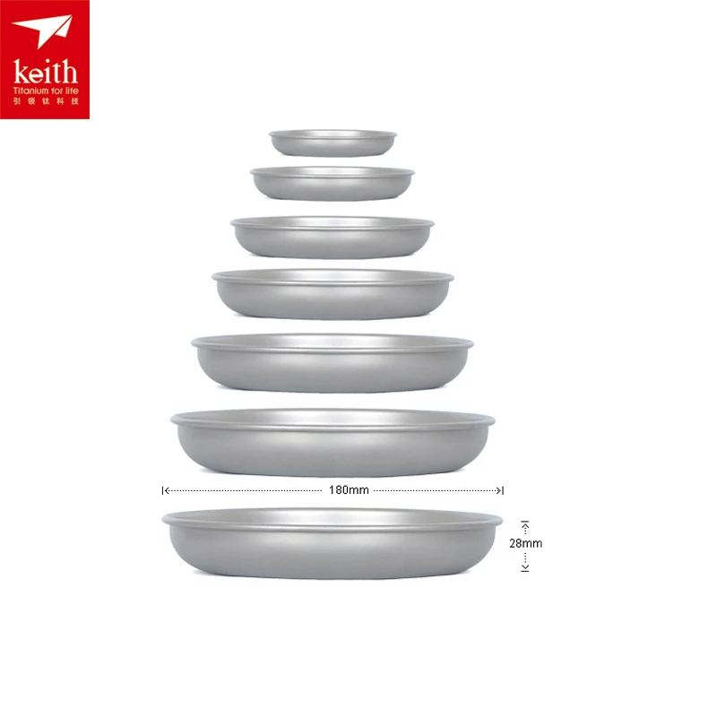 Keith Titanium Plate Кемпинг тарелка Dish набор посуды для пикника на открытом воздухе и в