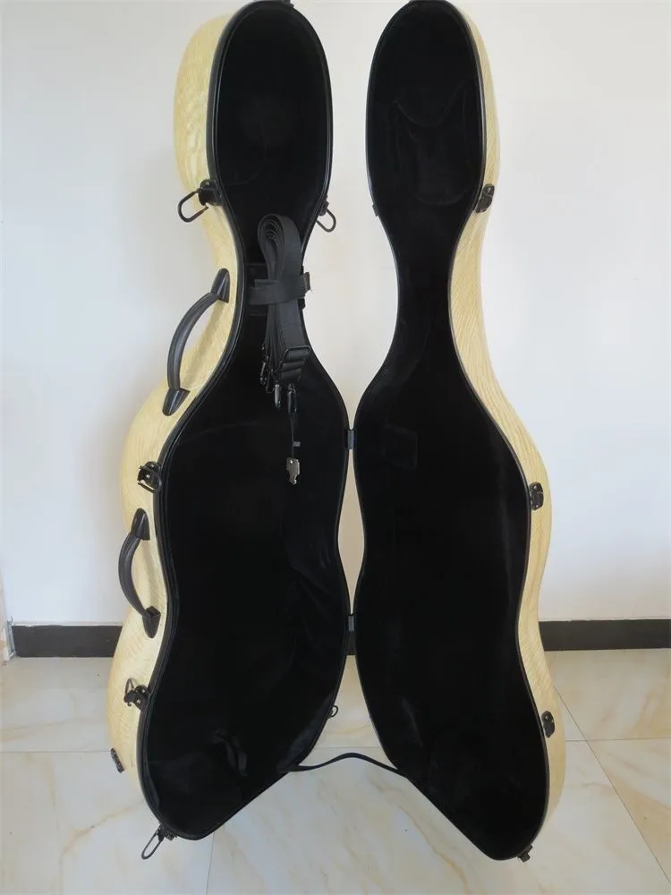 

new Great darkPurple fiberglass 4/4 cello hard case,perfect workmanship