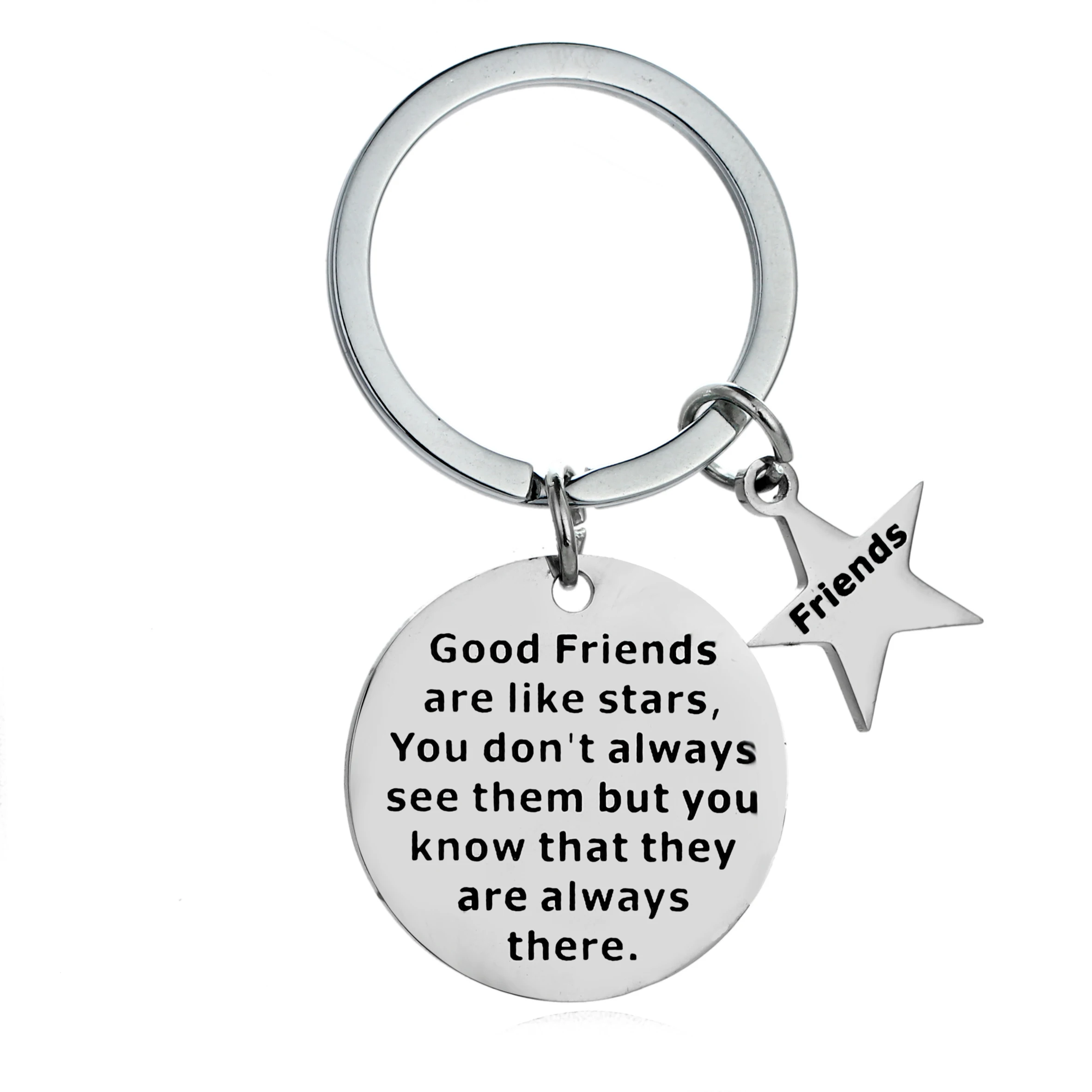 12PCs Wholesale Steel Best Friends Keychain Star Charm Gifts For Friendship Key Chains Keyring Women Men Bulk Price - купить по