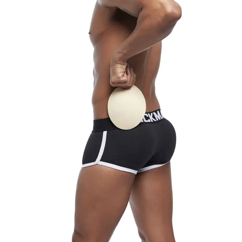 JOCKMAIL, фирменное Мужское нижнее белье, боксеры, плавки с сексуальным мешочком для пениса, усиление выпуклости спереди+ сзади, Двойная съемная чашка пуш-ап