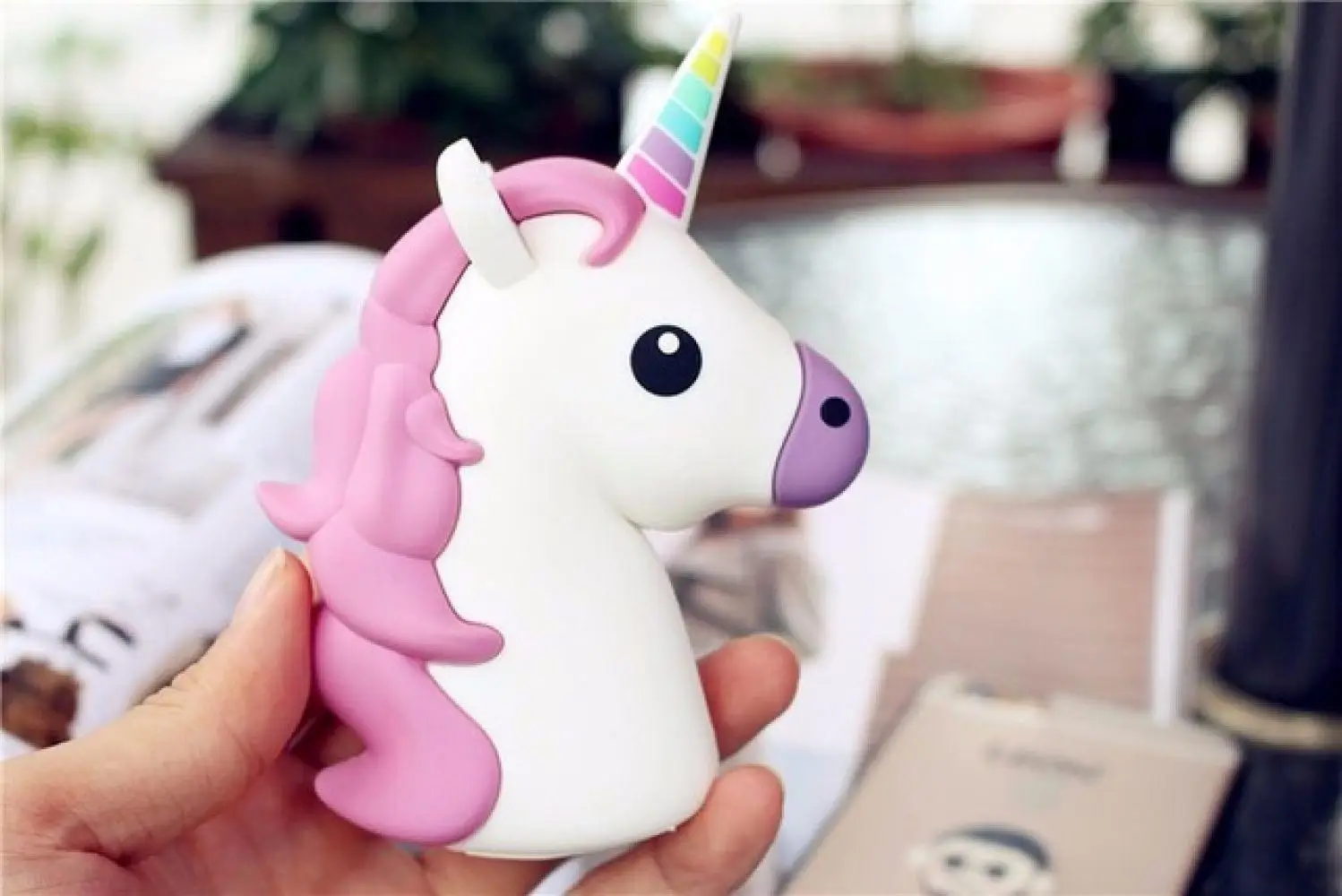 Ultrathin Portable Emoji Power Bank Battery Case 3000mAh Charger Unicorn Cartoon USB for Iphone 5S 6 6S 7 7plus Xiaomi Samsung | Мобильные