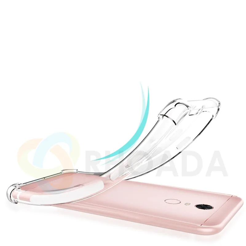 Мягкая кожа Гибкая бампер прозрачный чехол из ТПУ для Xiaomi Redmi Note 5 Case Coque плюс