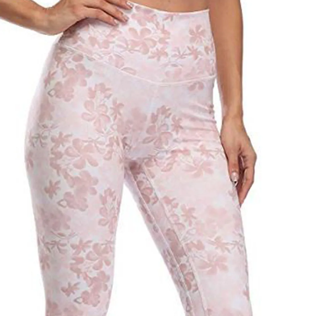 

Ladies Printing Stitching High-waist Fitness Running Leggings For Women Sporting Workout Leggins Jogging Elastic Slim 7.12