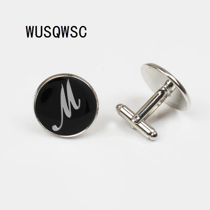 WUSQWSC 2018 новинка новые черные Круглый воротник буква D Запонки мужские свадебные