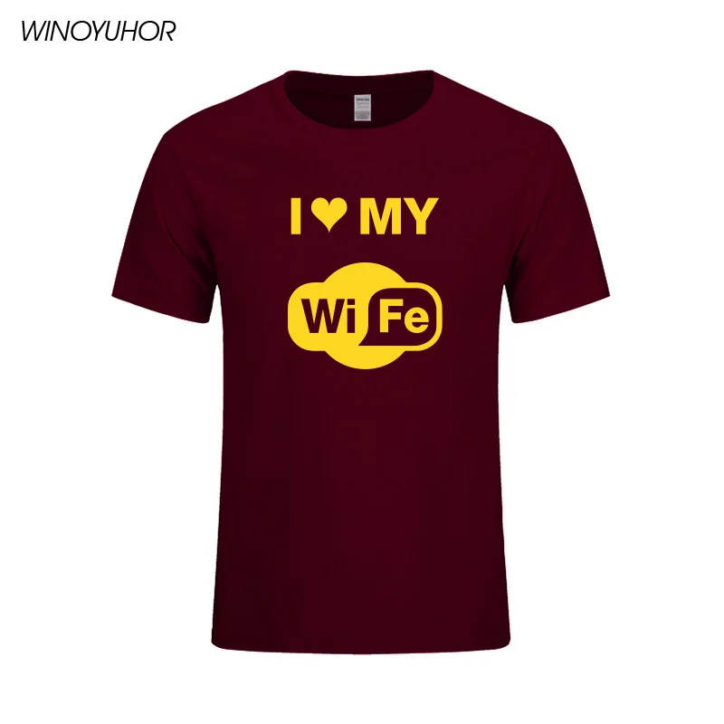 Футболка мужская с надписью I Love My Woman Повседневная рубашка коротким рукавом
