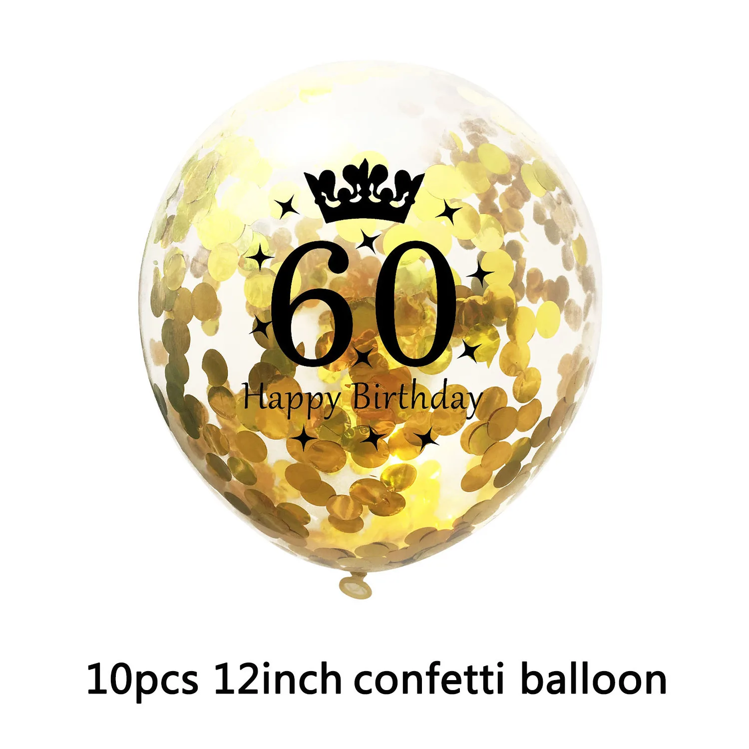 8 Amawill 60th День Рождения вечерние украшения золотой и черный латекс Globos с днем рождения черный баннер золото 60 воздушные шары вечерние принадлежности 75D - Цвет: 8
