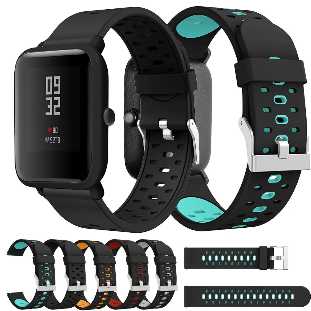 Силиконовый ремешок для Xiaomi Huami AMAZFIT Bip Pace Lite версия Смарт-часы замена спортивный