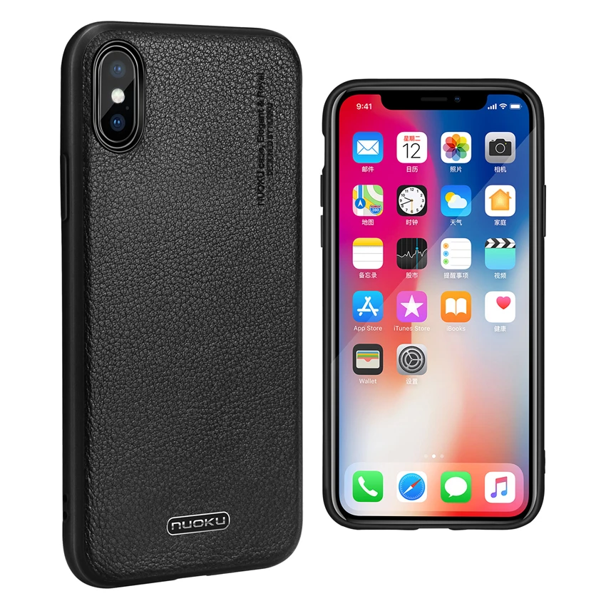 Роскошный чехол для телефона из натуральной кожи iPhone 6 6s 7 8 Plus X деловая мягкая