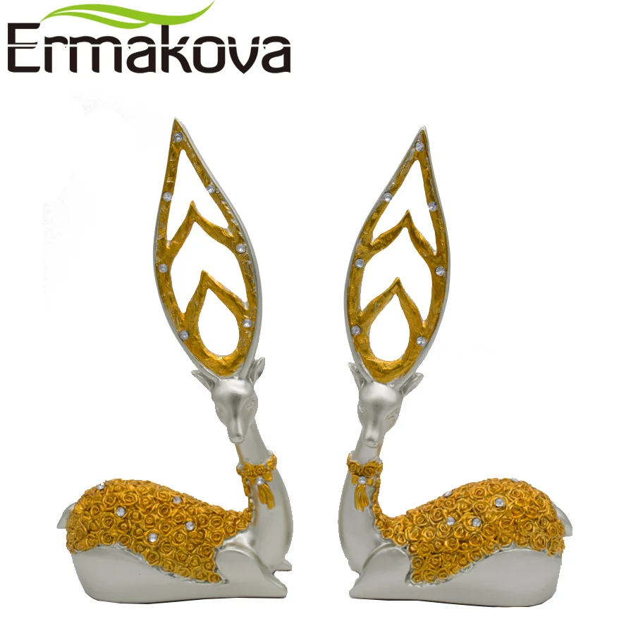 ERMAKOVA 2 шт./пара 32 см (12 6 &quot) Смола статуэтка оленя Статуэтка скульптура статуя
