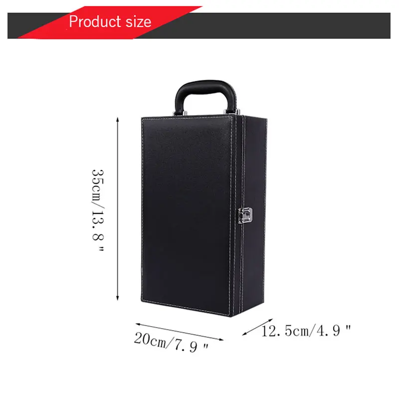 Высококачественный деловой подарок два чехла для бутылок красного вина коробка