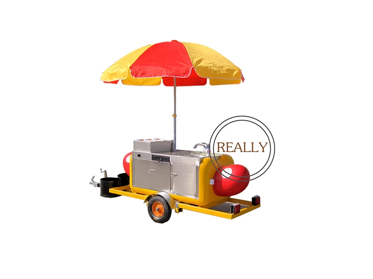 

Street Mobile Rickshaw Trailer Waffle Snack Vending Truck Food Cart