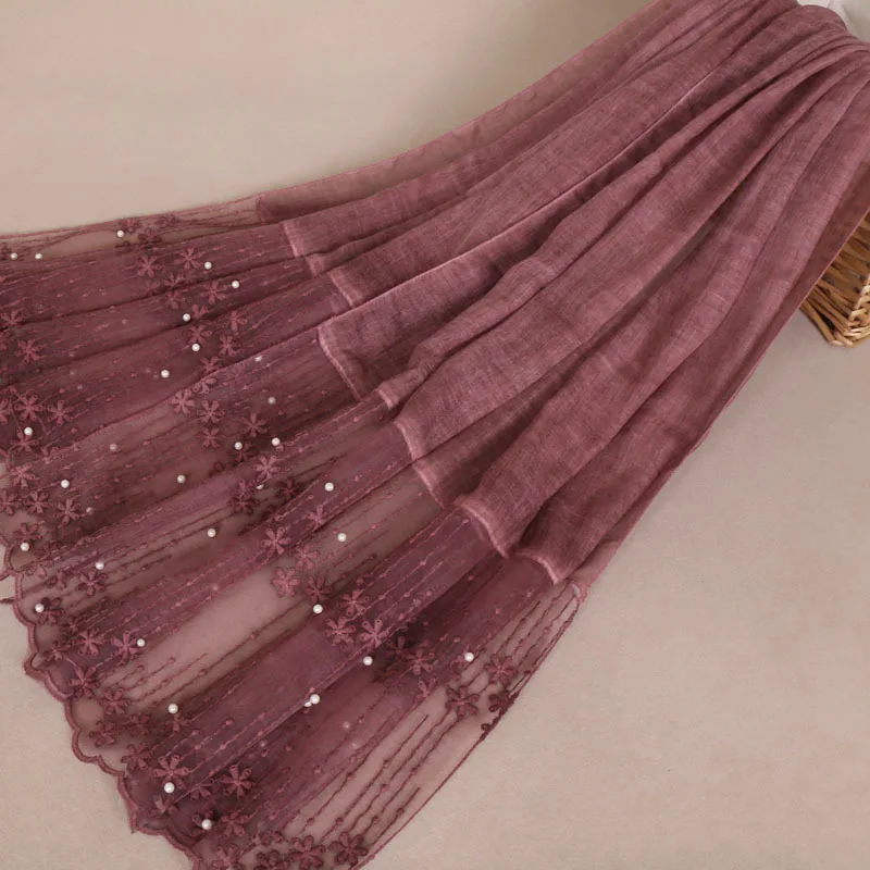 2018 Простой Высококачественный кружевной Цветочный лоскутный шаль из вискозы