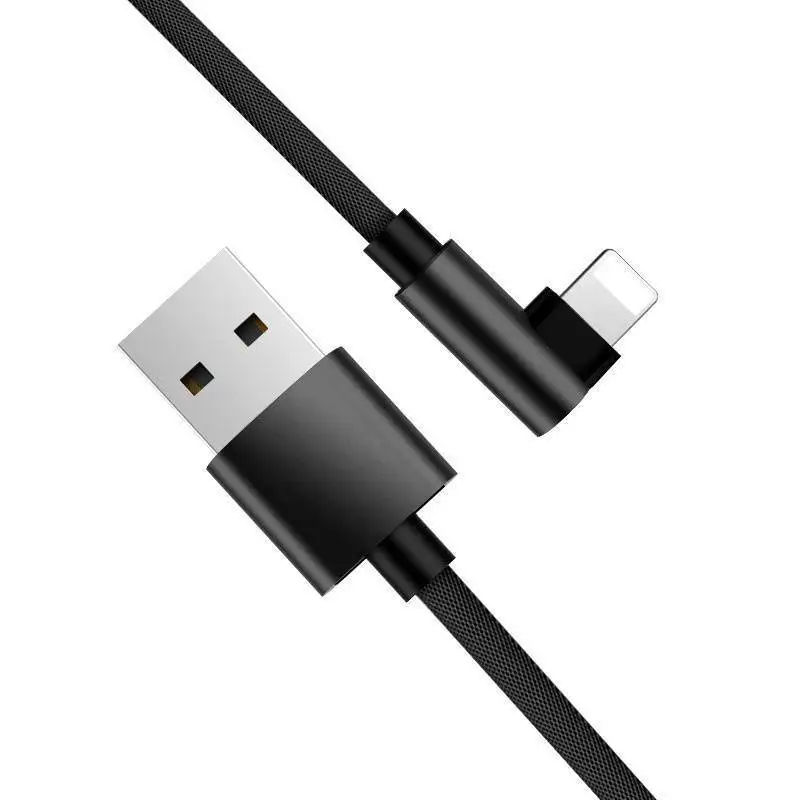 90 градусов нейлоновый USB кабель для IPhone X 6 6s 7 8 быстрой зарядки | Мобильные