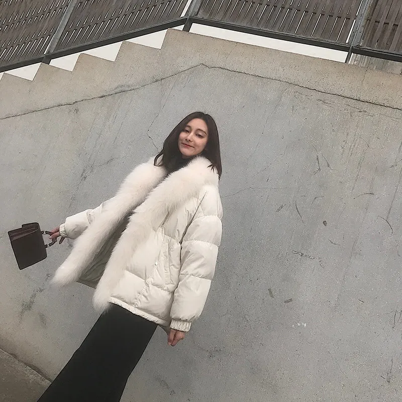 Для женщин зимние DownParkas женские меховые Коллер пальто утолщение хлопок большой