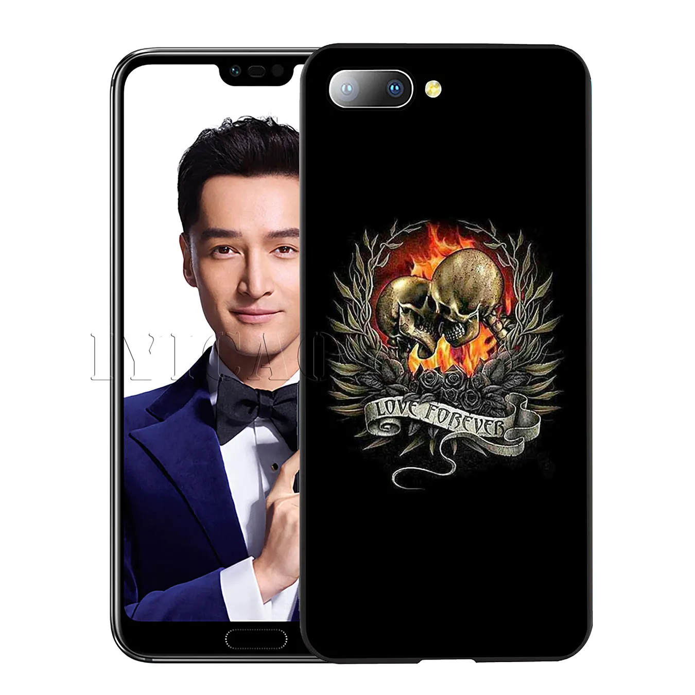 IYICAO Grim Reaper Skull Skeleton love Silicone Soft Case for Huawei Y7 Y6 Prime Y9 2018 Honor 8C 8X 8 9 10 Lite 6A 7C 7X 7A Pro |