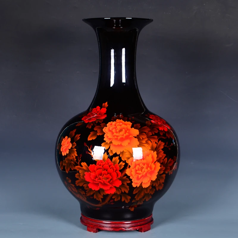 Цзиндэчжэнь керамическая стеклянная фотоваза цветок в китайском стиле для