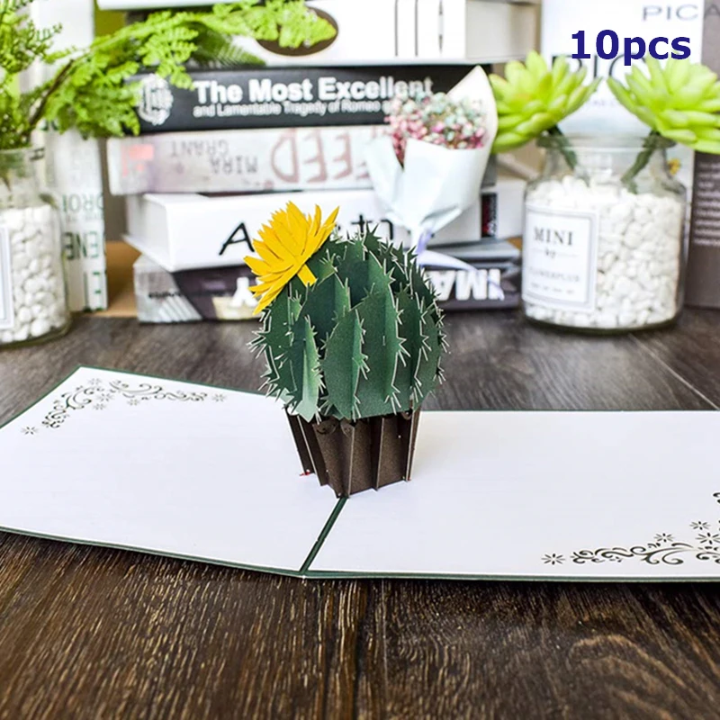 10 упаковок всплывающая 3D-карта с кленовым деревом открытка на день матери